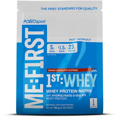 Obrázok produktu pre Polleo 1st Whey, 30 g - Swiss Chocolate Supreme