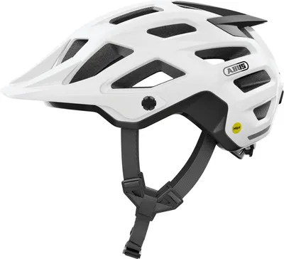Produktbild von ABUS MTB-Helm Moventor 2.0 MIPS - Fahrradhelm mit Aufprallschutz für den Geländeeinsatz auf dem Mountainbike - All-Mountain-Helm für Damen und Herren - Weiß Glänzend, Größe S (51-55 cm)