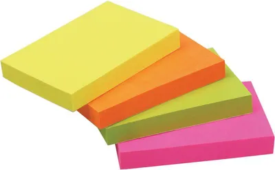 Produktbild von Centrum Haftnotizen Neon 24 x 80 selbstklebende Memoblöcke 76x51mm