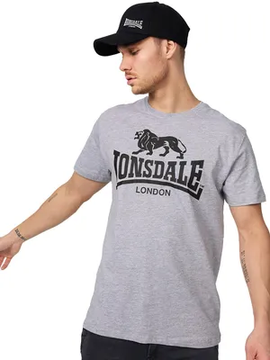 Produktbild von Lonsdale Herren T-Shirt normale Passform LOGO, Grau, 3XL