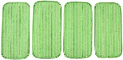 Immagine prodotto di Panni per mocio riutilizzabili - Imbottiture lavabili - Per la pulizia dei pavimenti - Microfibra extra spessa - Confezione da 4 pezzi - Colore: verde