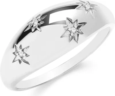 Produktbild von Raffinierter 925 Sterling Silber Damen - Ring mit Zirkonia, 50 (15.9); TRS33244RSK
