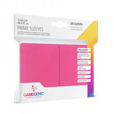 Produktbild von Gamegenic - Prime Sleeves Pink (100 Sleeves)