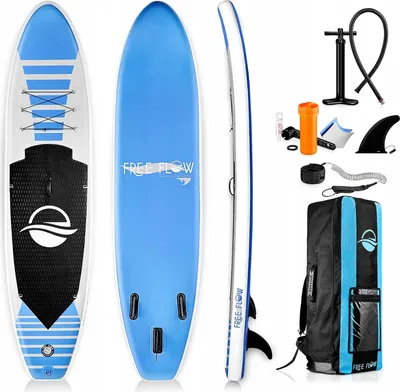Zdjęcie produktu dla SereneLife Stand Up Paddling Board Deska SUP niebieska i Zestaw Akcesoriów