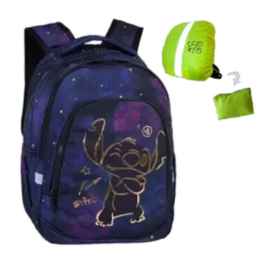 Produktbild von Goldkids   - Rucksack Schulrucksack Teenager Kinderrucksack für Jungen und Mädchen Ranzen Tornister Schulltasche und Regenschutz - Stitch Motiv