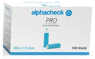 Produktbild von Alphacheck Pro Sicherheitslanzetten 30 Gx1,5 mm 100 St