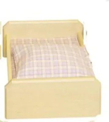 Produktbild von Puppenhausmöbel Schlafzimmer Rustikal, Doppelbett