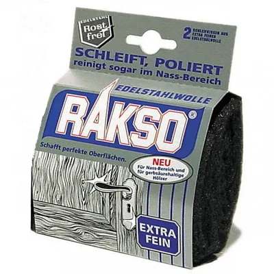 Produktbild von Rakso Schleifkissen Edelstahl 2 Stück Stahlwolle 725700