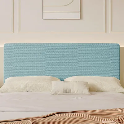 Image de Housse de tête de lit pour lit - Protection et décoration - 120 cm - Bleu