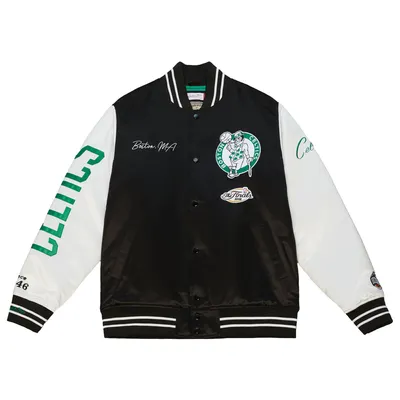 Produktbild von Boston Celtics NBA Mitchell & Ness Team Origins Varsity Satin Jacke-L
