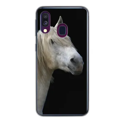 Produktbild von MuchoWow® Handyhülle Schutzhülle Hülle für Samsung Galaxy A40 Pferde - Pilz - Schwarz Silikon Softcase Handy Hülle - Handy-Tasche