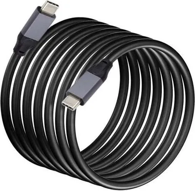 Produktbild von SYSTEM-S USB 3.1 Gen 2 Kabel 500 cm Typ C Stecker zu Stecker in Schwarz