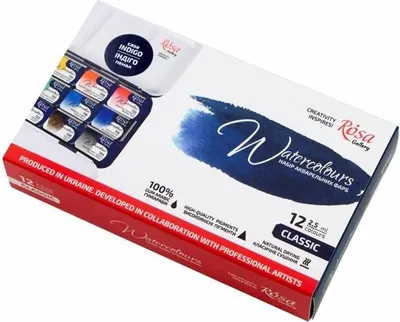 Image de Peinture aquarelle en cubes Classic 12 couleurs