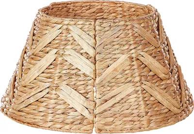 Zdjęcie produktu dla BELIANI Osłonka na stojak pod choinkę naturalna z hiacyntu wodnego ⌀50 cmręcznie robiona okrągła dekoracja świąteczna boho do mieszkania
