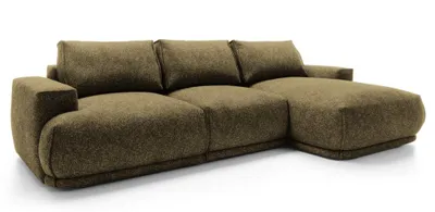 Produktbild von Ecksofa - Eckcouch L-Form, Sofa Couch, mit Schlaffunktion, Bettkasten, Kissen, Polstermöbel, Divo II Braun Rechts, Blur 11