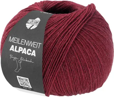 Produktbild von Lana Grossa - Meilenweit 100g Alpaca 2020 Weinrot