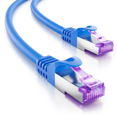 Produktbild von deleyCON 7,5m CAT7 Netzwerkkabel RJ45 10 Gigabit SFTP PiMF - Blau – Größe 7.5 M