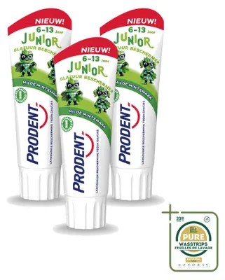 Produktbild von 3 x Prodent Kindertandpasta Glazuurbeschermer 6+ - 75 ml - Vorratspackung - 3 Stücke