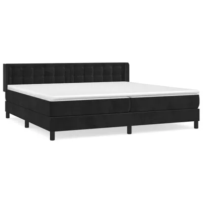Immagine prodotto di vidaXL Letto a molle con materasso nero 200x200 cm in velluto