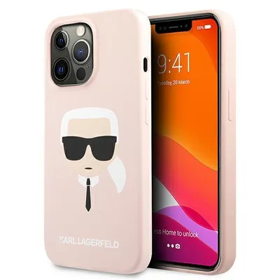 Image de Karl Lagerfeld Klhcp13Lslkhlp Iphone 13Pro / 13 6,1 Jasnoróżowy/Light Pink Hardcase Silicone Karl`s Head