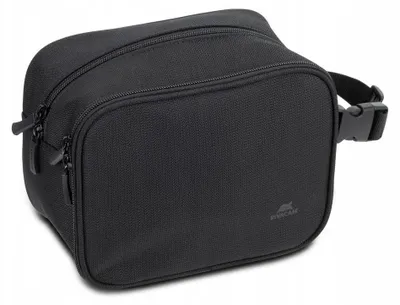 Produktbild von Rivacase 8409, Kulturbeutel, Polyester, Recyceltes Polyester, Schwarz, Einfarbig, Reißverschluss, 215 mm
