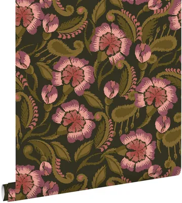 Produktbild von ESTAhome Tapete Blumen Grün und Lila 50 x 900 cm