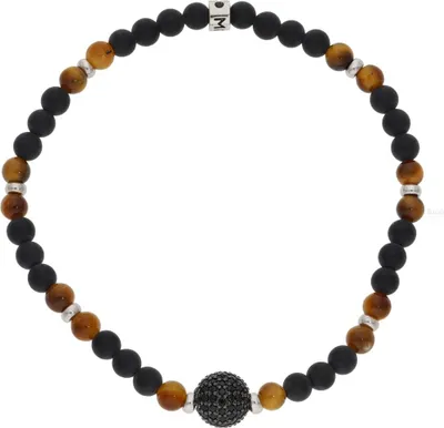 Produktbild von Mabina Steinarmband 533726 Tigerauge, Zirkonia und Achat
