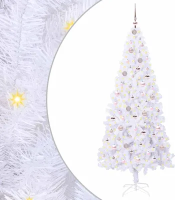 Immagine prodotto di vidaXL Albero di Natale artificiale bianco 210 cm PVC e acciaio