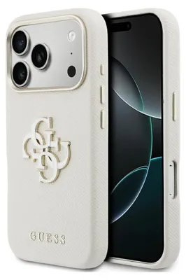 Produktbild von GUESS case passend für IPHONE 17 Pro Max GUHCP17X5PS4RGGE (PU FW Resin Logo) beige