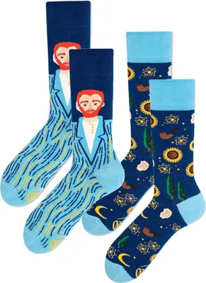 Produktbild von MANY MORNINGS Doppelpack Socken Uni Verschiedene Motive, Größe: Socken:39-42, Farbe:True Vincent