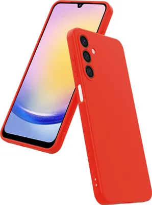 Zdjęcie produktu dla Etui na telefon Smartphonica do Samsung Galaxy A25 Silicone z miękką powłoką ochronną wewnątrz - BackCover Case Soft Inside - Red