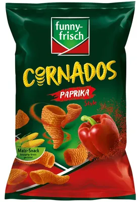 Obrázek produktu pro funny fresh Cornados paprika kukuřičný snack s paprikovou příchutí 80g