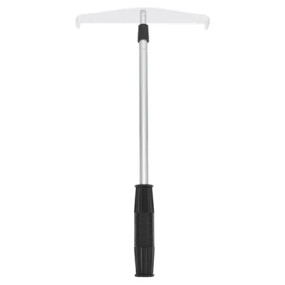 A casino chip rake with a telescopic handle.