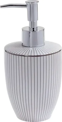 Produktbild von Spirella Seifenspender "Ligne" Flüssigseifen-Spender 300ml Langliebig und Robust Weiß