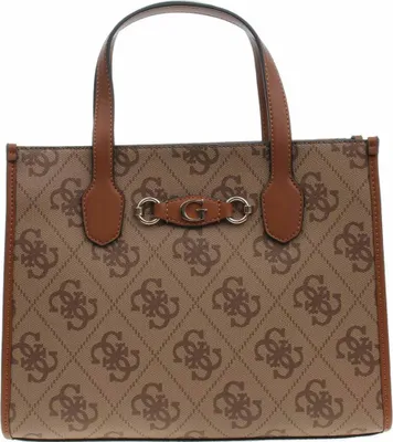 Produktbild von Guess Izzy 4G Logo Handtasche in Braun Beige für Damen – 34 x 26 x 13 CM / Brown Beige