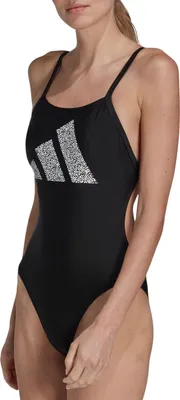 Produktbild von ADIDAS 3 BARS LOGO PRINT Badeanzug / Schwimmanzug schwarz HR4368 Grösse: 42