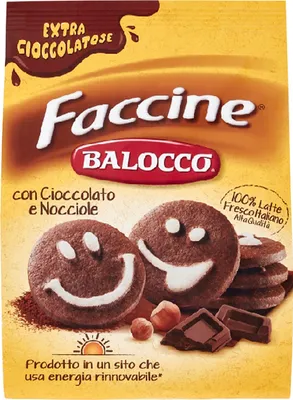 Produktbild von BALOCCO Faccine - Italienisches Mürbegebäck mit Schokolade und Haselnüssen 700g x 6 Pack
