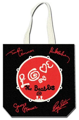 Produktbild von Beatles - Einkaufstasche Love Drum with Signatures - 40 x 39 cm