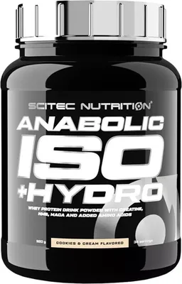 Produktbild von Scitec Nutrition Anabolic Iso+Hydro 920 g cookies&cream / Whey Protein Isolat / Whey Protein mit Kreatin, HMB, Maca und zusätzlichen Aminosäuren