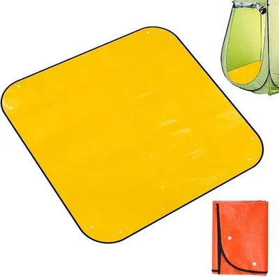 Image de Tapis de sol imperméable pour tente 100 x 100 cm - Tapis de sol portable pour tente de douche - Camping pour caravanes et camping-cars