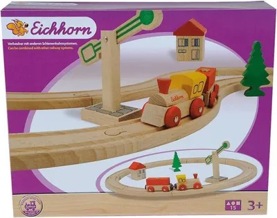 Produktbild von Eichhorn 100001200 - Holzeisenbahn mit Zubehör