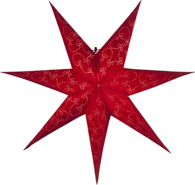 Papierstern 'Decorus' - hängend - 7-zackig - Ø 63 cm - rot