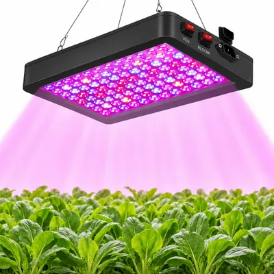 Produktbild von 287 LED Pflanzenlampe Vollspektrum Pflanzenlicht VEG BLOOM 3 Modi Zimmerpflanzen Wachstumslampe für Gewächshaus Blumen Hydroponik, Schwarz