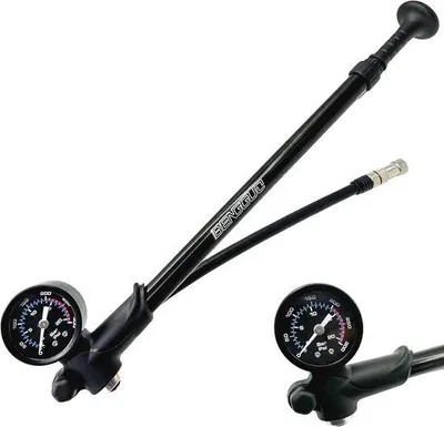 Produktbild von Famanu 3-in-1 Fahrradpumpe mit Manometer und Entlüftungsknopf - bis 300 PSI