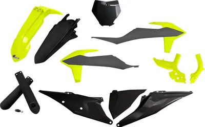 Obrázok produktu pre UFO Plastics Kit Black/Grey/Neon Yellow - KTM