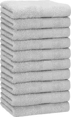 Produktbild von Betz 10 Stück Handtücher 50x100 cm PREMIUM  100% Baumwolle  Farbe: silber