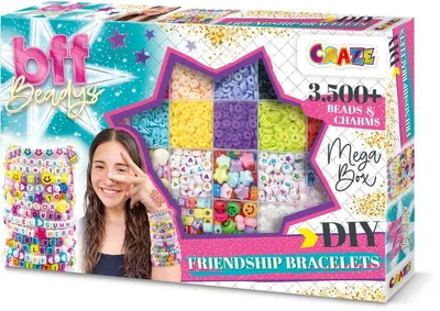Produktbild von CRAZE BFF Mega Box - BFF Freundschaftsarmbänder Set, DIY Beadys Armbänder selber