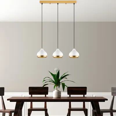 Produktbild von Opviq, Yildo - M-6880, Kronleuchter, Weiß, METALLKÖRPER, 67 x 17 x 25 - 111 cm