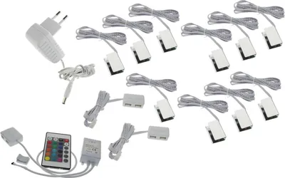 Produktbild von Glaskantenbeleuchtung Set mit 10 Clips