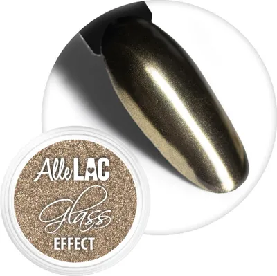 Obrázek produktu pro Prach na nehty se zrcadlovým efektem Glass Effect AlleLac Golden No. 1